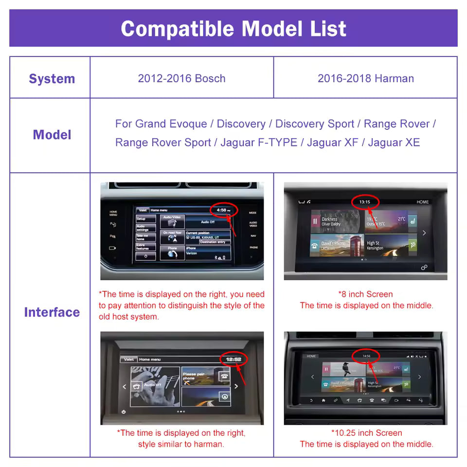 Android Auto Drahtlose Carplay Für Land Rover/Jaguar/Range Rover/Evoque/Discovery 2012-2018 multimedia Navigation Auto Player Mağazam